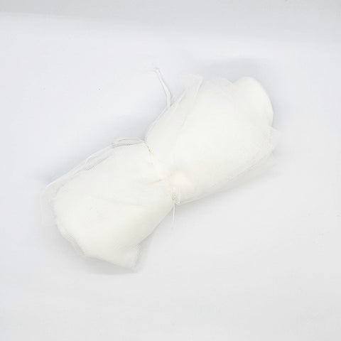 Remnant Soft Tulle Silk White