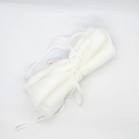 Remnant Soft Tulle Silk White