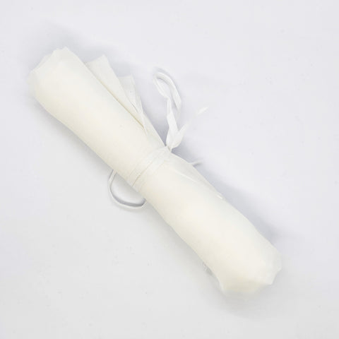Remnant Satin Organza 12mms Silk White