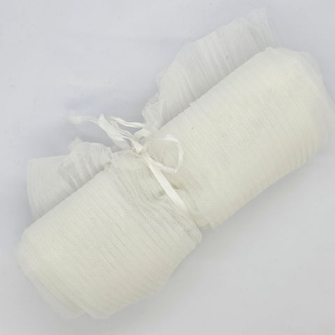 Remnant Recycled Stripe Tulle Ivory