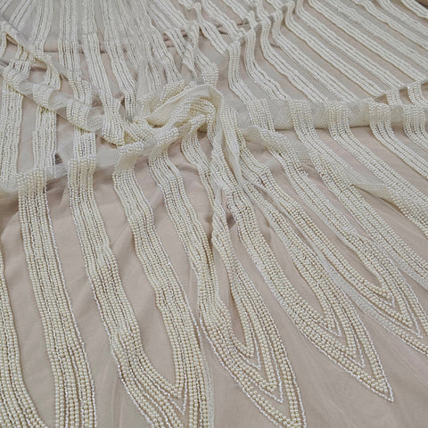 Beaded Tulle (K26176) Ivory
