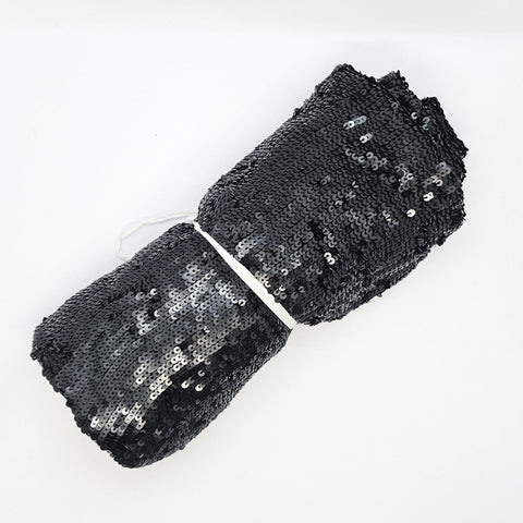 Remnant Sequined Georgette (K06181) Black