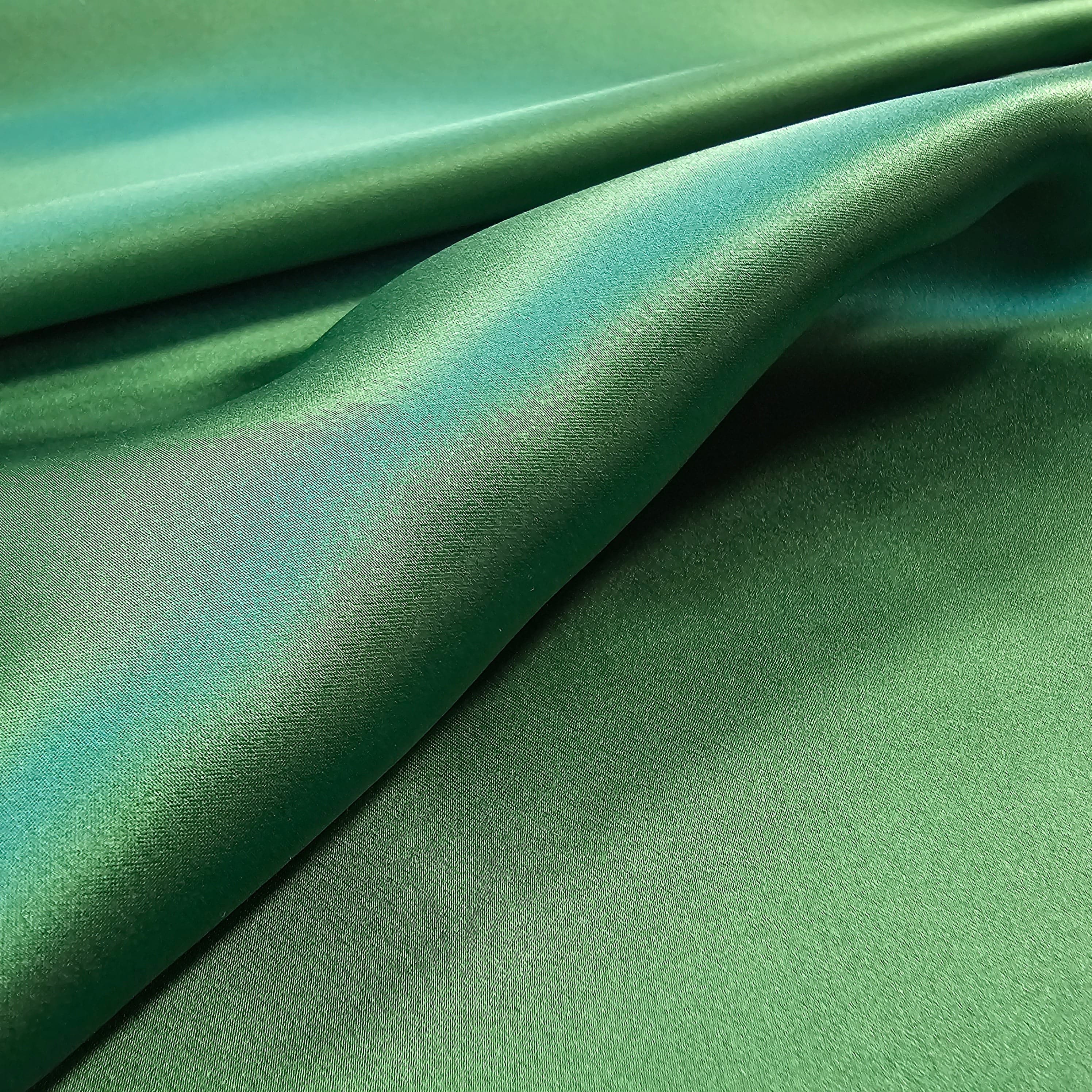 Forest Sandwash Satin — lightweight and soft with a smooth luster satin finish, 100% mulberry silk, 140cm wide
