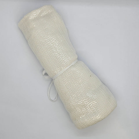 Remnant Linear Sequin Georgette (K23887) Ivory