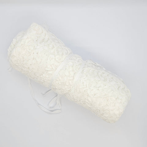 Cut-Piece Fine corded lace (1268) Ivory