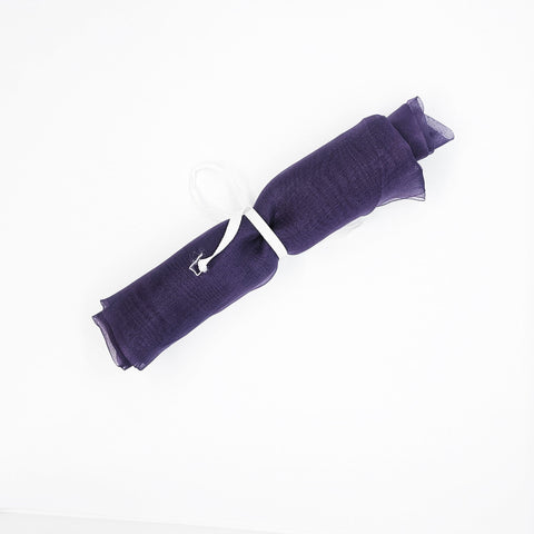 Remnant Satin Chiffon Navy