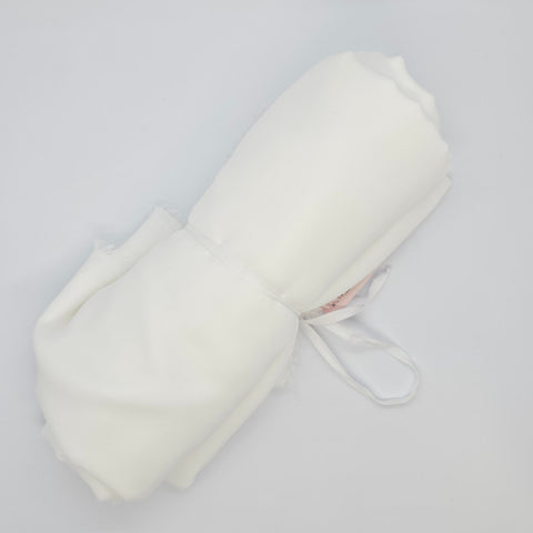 Remnant Recycled Polyester Double Georgette Ivory