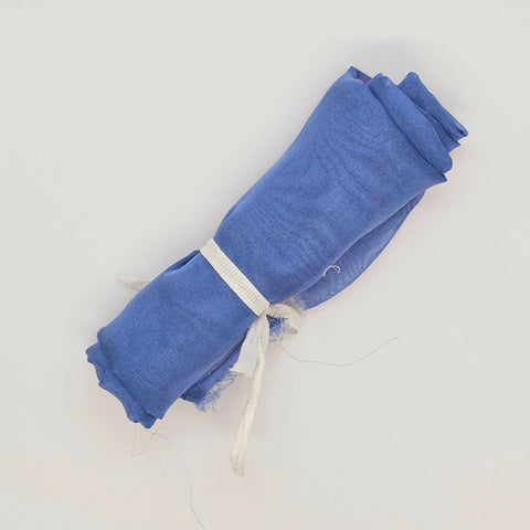 Remnant Satin Chiffon Wedgewood