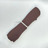 Chocolate Silk Organza — lightweight, sheer and smooth with a low-sheen finish, 100% silk, 137cm wide