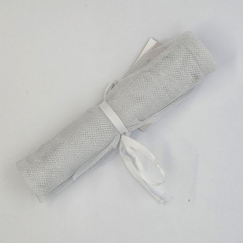 Remnant Lurex tulle Ivory Silver