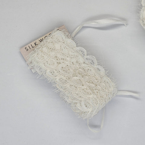Remnant Corded Lace Trim (1482t) Ivory