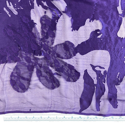 Printed Devore Purple