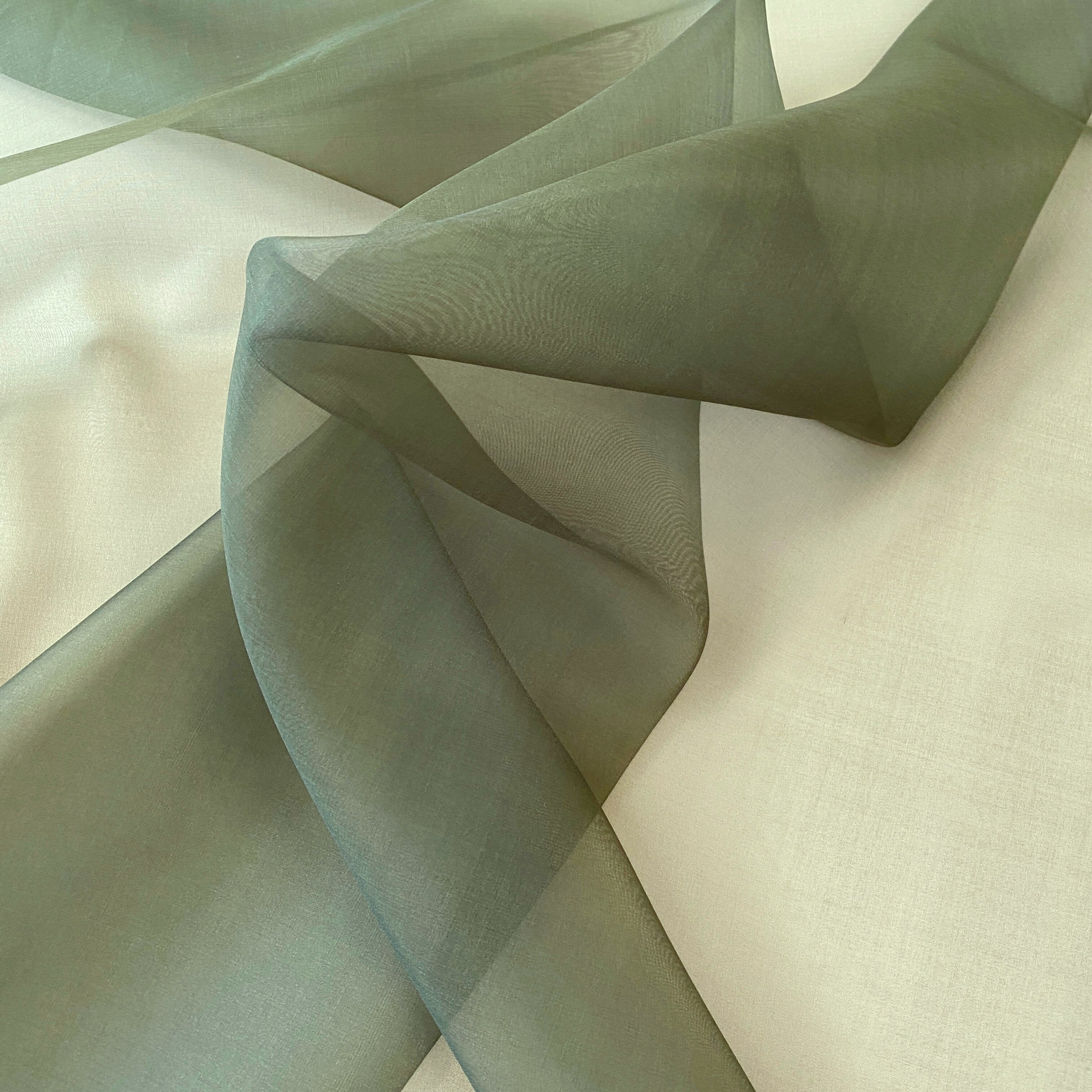 Silk Organza - Khaki (137cm)