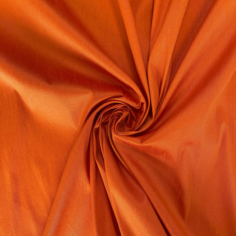 Polyester Dupion Burnt Orange