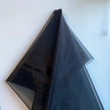 Black Organza Crinoline — a stiff, structured organza ideal for petticoats and skirts, 150cm wide