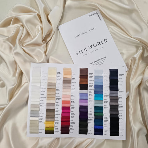 Sample Card Light Weight Mulberry Silks