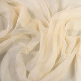 Crinkle Silk Chiffon - Cream