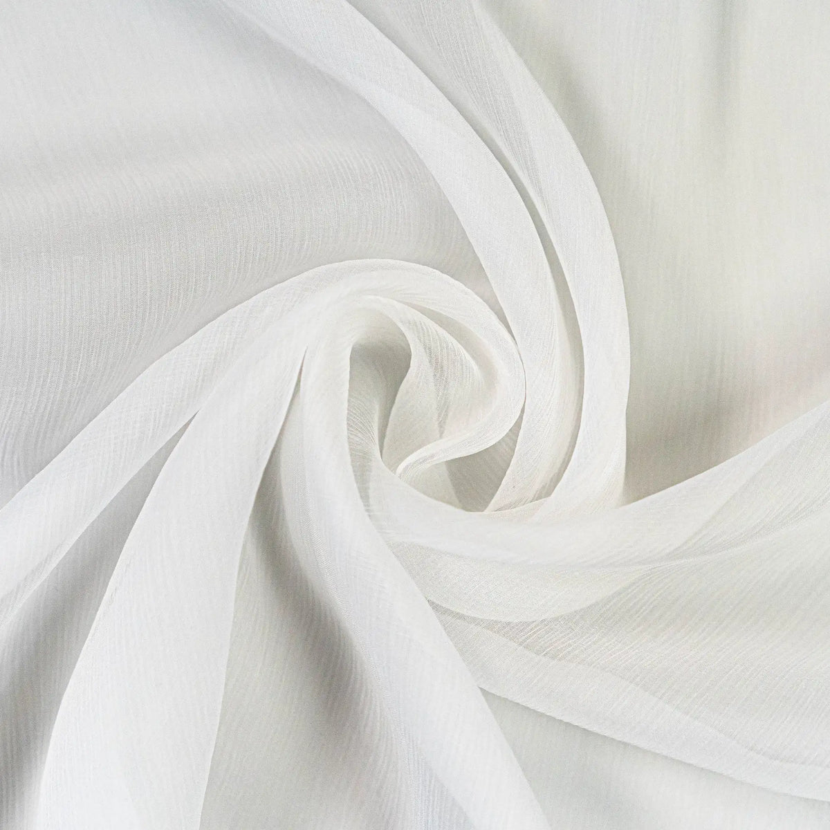 Crinkle Silk Chiffon - Ivory