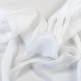 Crinkle Silk Chiffon - White