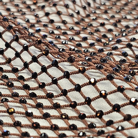 Diamante Mesh Burgundy