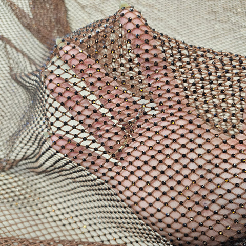 Diamante Mesh Burgundy