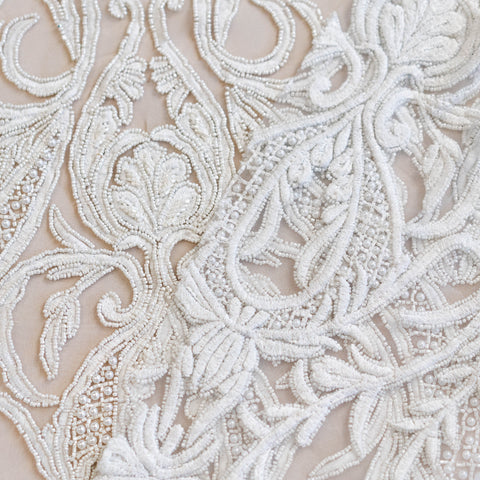 Beaded Tulle (K24316) Ivory