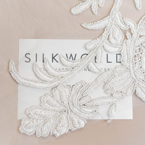 Beaded Tulle (K24316) Ivory