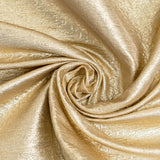 Jewel Gold Metallic Jacquard — featuring a woven metallic jacquard design with a soft feel and stiff drape, 140cm wide