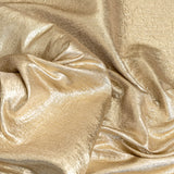 Jewel Gold Metallic Jacquard — featuring a woven metallic jacquard design with a soft feel and stiff drape, 140cm wide