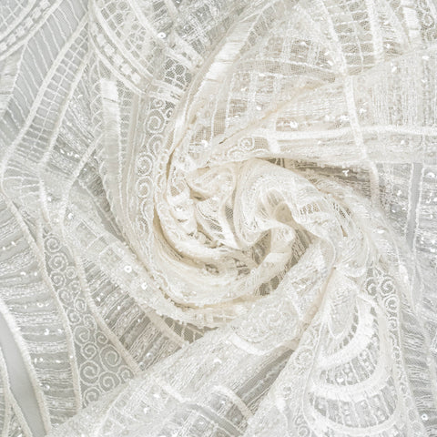 Embellished Tulle (LV11214) - Ivory