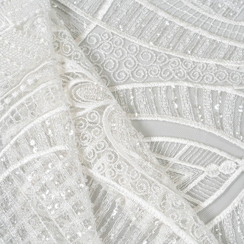 Embellished Tulle (LV11214) - Ivory