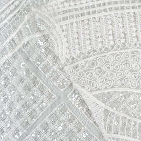 Embellished Tulle (LV11214) - Ivory