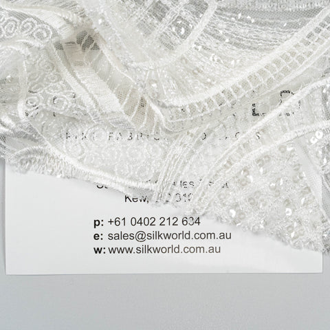 Embellished Tulle (LV11214) - Ivory