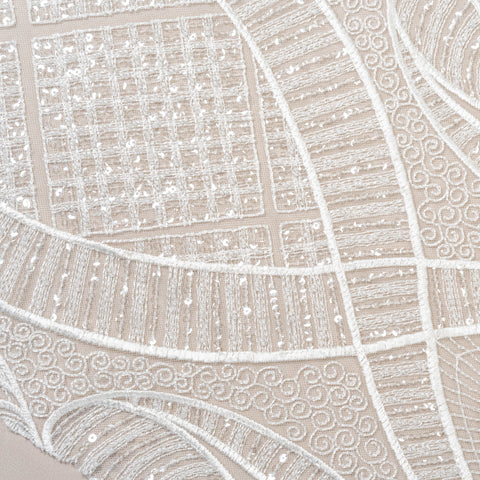 Embellished Tulle (LV11214) - Ivory
