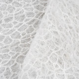 Off White Elastic Crushed Tulle — featuring a crushed texture, 100% nylon, 50cm wide
