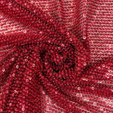 Ruby Mini Flower Sequin Embellished Tulle — featuring sequins, 60% rayon 40% nylon, 140cm wide