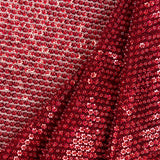 Ruby Mini Flower Sequin Embellished Tulle — featuring sequins, 60% rayon 40% nylon, 140cm wide