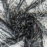 Gatsby Embellished Tulle (W53193) - Black / Silver