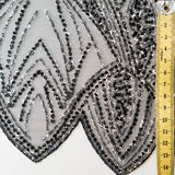Gatsby Embellished Tulle (W53193) - Black / Silver