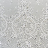 Blooming Beaded Floral Lace (1660BD) - Ivory
