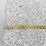 Blooming Beaded Floral Lace (1660BD) - Ivory