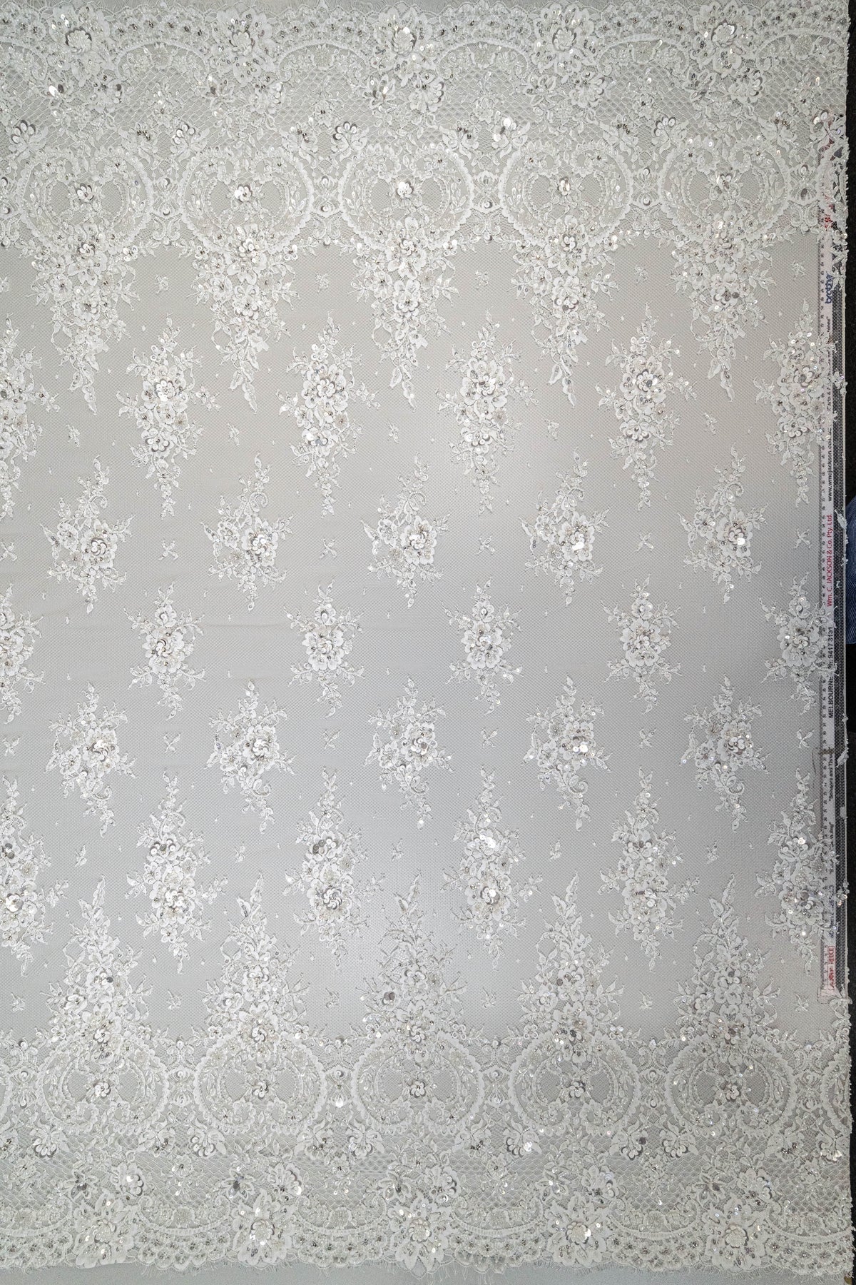 Blooming Beaded Floral Lace (1660BD) - Ivory