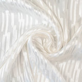 Satin Striped Silk Burnout - Ivory