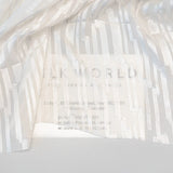 Satin Striped Silk Burnout - Ivory