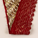 Vintage Couture Hand-Embroidered Trim - Gold / Wine