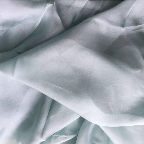 Remnant Satin Chiffon Duck Egg