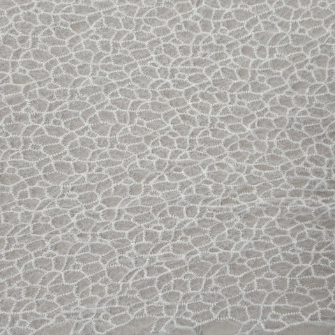 Elastic Crushed Tulle Off White