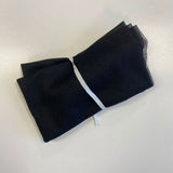 Black Soft Tulle — lightweight and soft, 100% polyester, 300cm wide