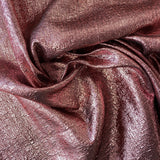 Rose Pink Metallic Jacquard — featuring a woven metallic jacquard design with a soft feel and stiff drape, 140cm wide
