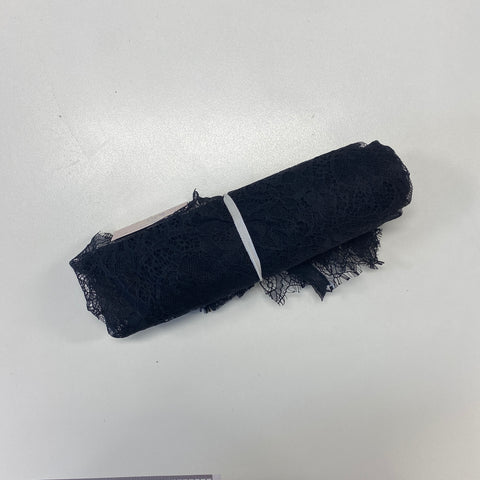 Remnant Fine floral lace (1650)  Black